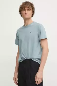 Хлопковая футболка Calvin Klein Jeans, синий
