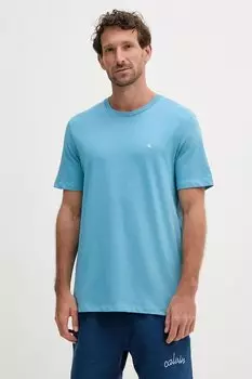 Хлопковая футболка Calvin Klein Jeans, синий