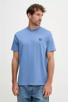 Хлопковая футболка Calvin Klein Jeans, синий