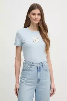 Хлопковая футболка Calvin Klein Jeans, синий