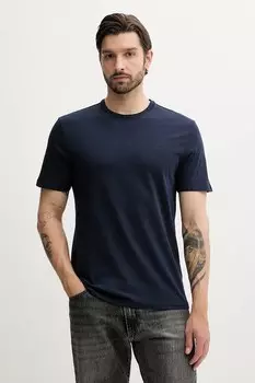 Хлопковая футболка Calvin Klein Jeans, темно-синий