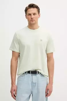Хлопковая футболка Calvin Klein Jeans, зеленый