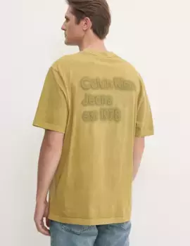 Хлопковая футболка Calvin Klein Jeans, зеленый