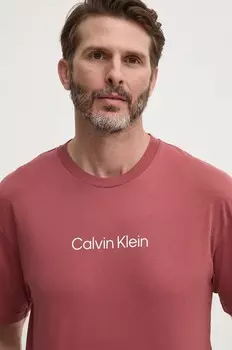 Хлопковая футболка Calvin Klein, красный