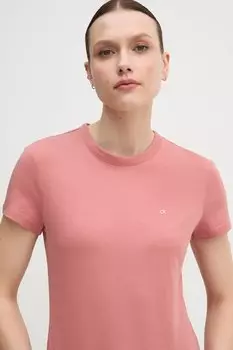 Хлопковая футболка Calvin Klein, оранжевый