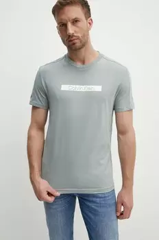 Хлопковая футболка Calvin Klein, серый
