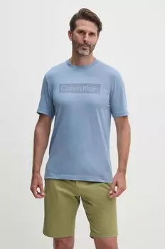Хлопковая футболка Calvin Klein, синий