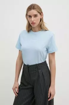 Хлопковая футболка Calvin Klein, синий