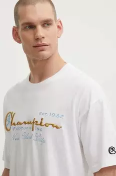 Хлопковая футболка Champion, белый
