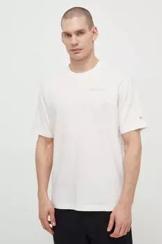 Хлопковая футболка Champion, бежевый