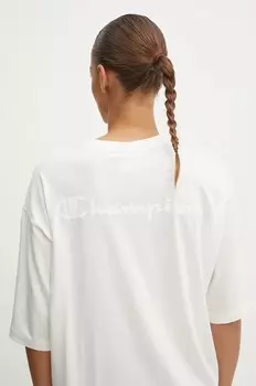 Хлопковая футболка Champion, бежевый