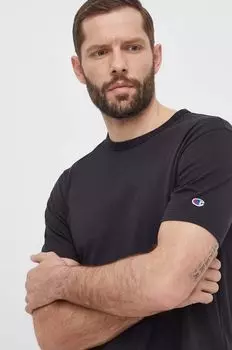 Хлопковая футболка Champion, черный