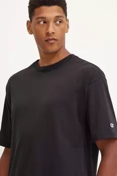 Хлопковая футболка Champion, черный