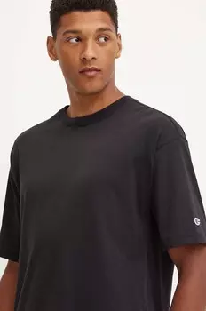 Хлопковая футболка Champion, черный