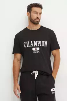 Хлопковая футболка Champion, черный