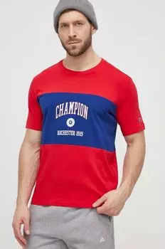 Хлопковая футболка Champion, красный