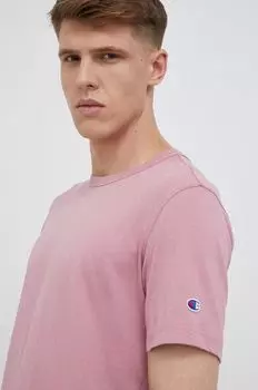 Хлопковая футболка Champion, розовый