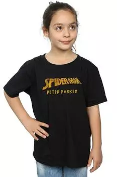 Хлопковая футболка «Человек-паук» AKA Peter Parker Marvel, черный