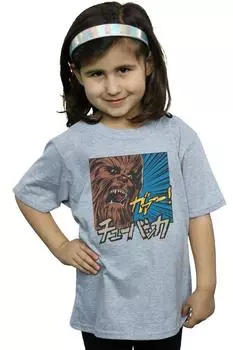 Хлопковая футболка Chewbacca Roar Pop Art Star Wars, серый