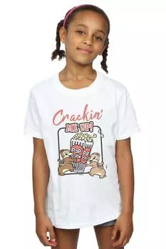 Хлопковая футболка Chip N Dale Crackin Me Up Disney, белый