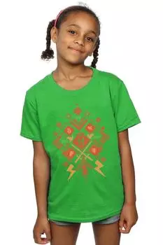 Хлопковая футболка Christmas Fair Isle Harry Potter, зеленый