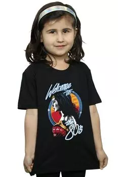 Хлопковая футболка «Чудо-женщина 84: Добро пожаловать в 80-е» DC Comics, черный