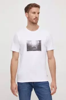 Хлопковая футболка Clark Pepe Jeans, белый