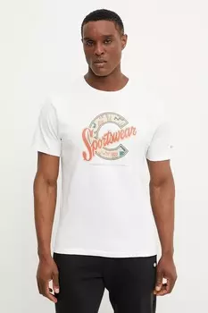 Хлопковая футболка Columbia, белый