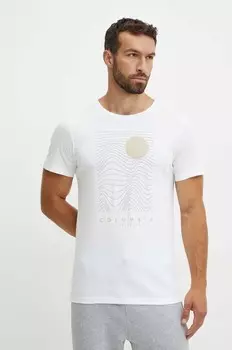 Хлопковая футболка Columbia, белый