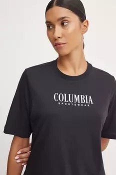Хлопковая футболка Columbia, черный