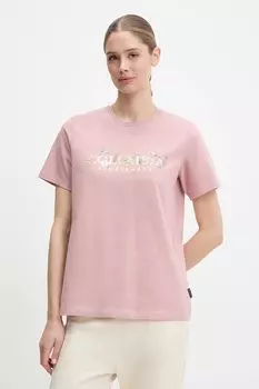 Хлопковая футболка Columbia, розовый