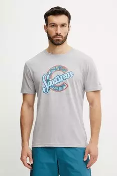 Хлопковая футболка Columbia, серый