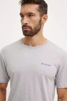 Хлопковая футболка Columbia, серый