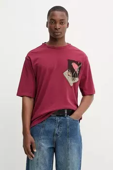 Хлопковая футболка COMO Desigual, красный