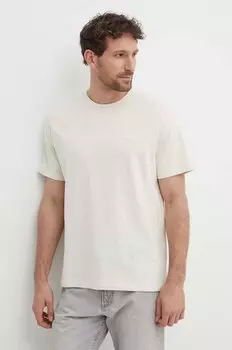 Хлопковая футболка Connor Pepe Jeans, бежевый