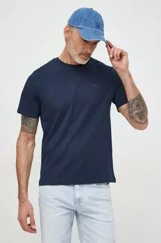 Хлопковая футболка Connor Pepe Jeans, темно-синий