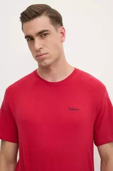 Хлопковая футболка Contrast Connor Pepe Jeans, красный