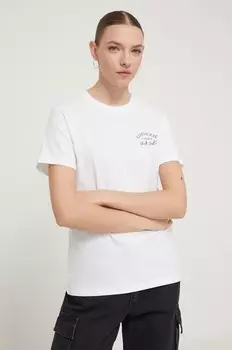 Хлопковая футболка Converse, белый