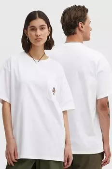 Хлопковая футболка Converse, белый