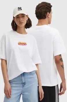 Хлопковая футболка Converse, белый