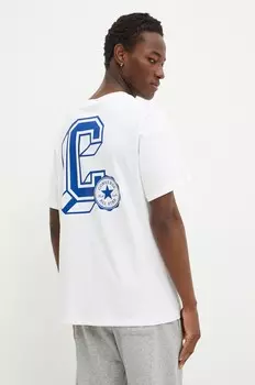 Хлопковая футболка Converse, белый