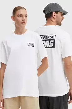 Хлопковая футболка Converse, белый