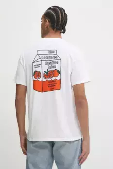 Хлопковая футболка Converse, бежевый