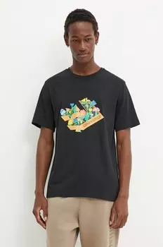 Хлопковая футболка Converse, черный