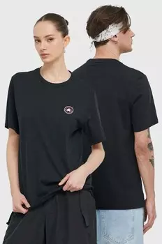 Хлопковая футболка Converse, черный