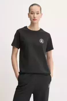 Хлопковая футболка Converse, черный