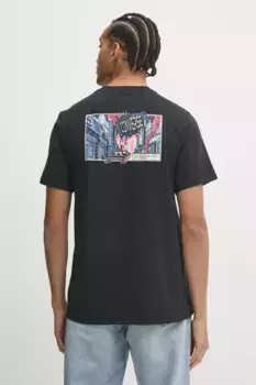 Хлопковая футболка Converse, черный