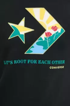 Хлопковая футболка Converse, черный