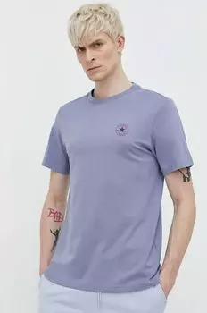 Хлопковая футболка Converse, синий