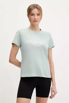 Хлопковая футболка Core Graphic Helly Hansen, зеленый